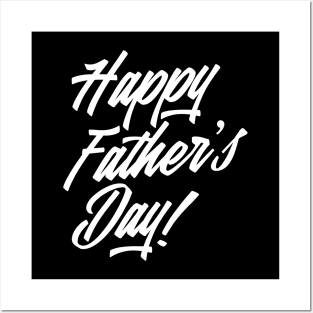 Simple Happy Father's Day Calligraphy Posters and Art